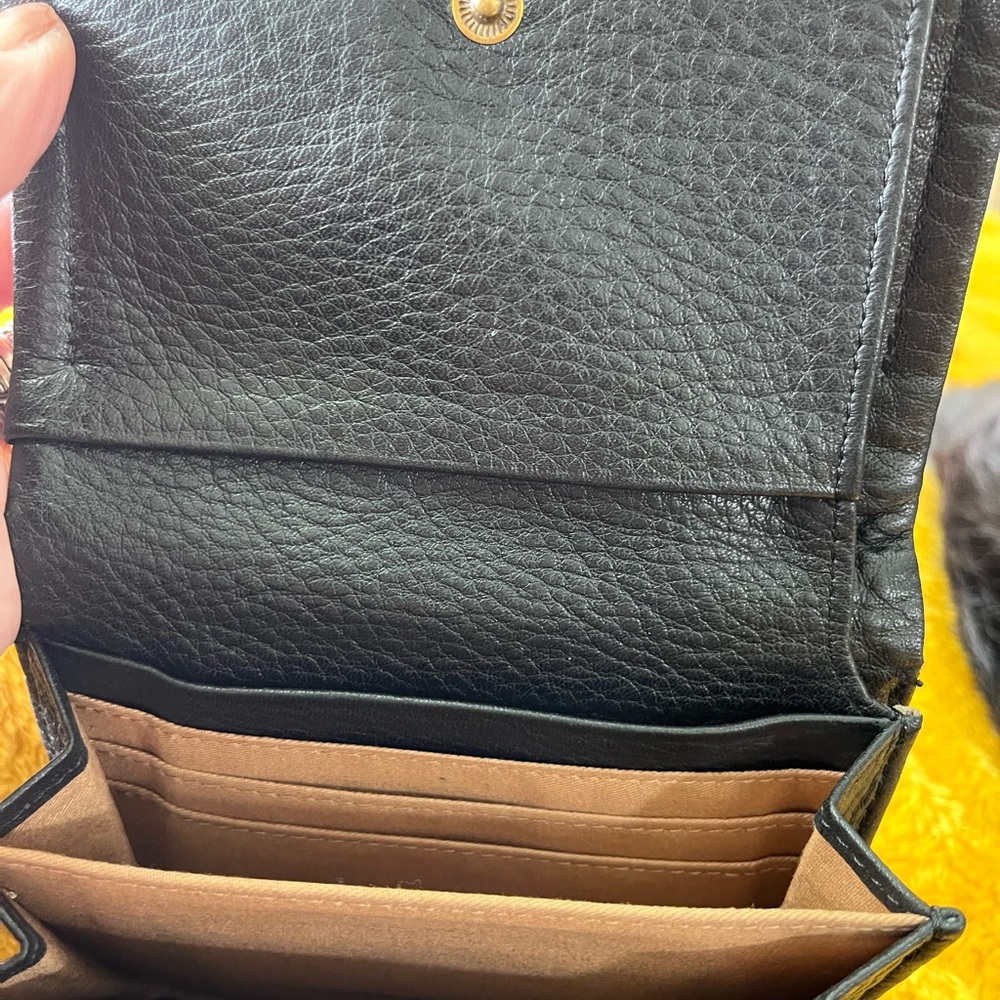 HOBO Black Leather Pouch with Gold Zipper - Picture 6 of 6
